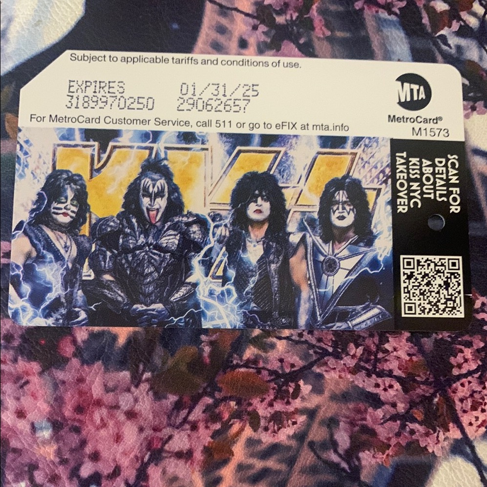 Kiss Metrocard Collectible Nyc Rare